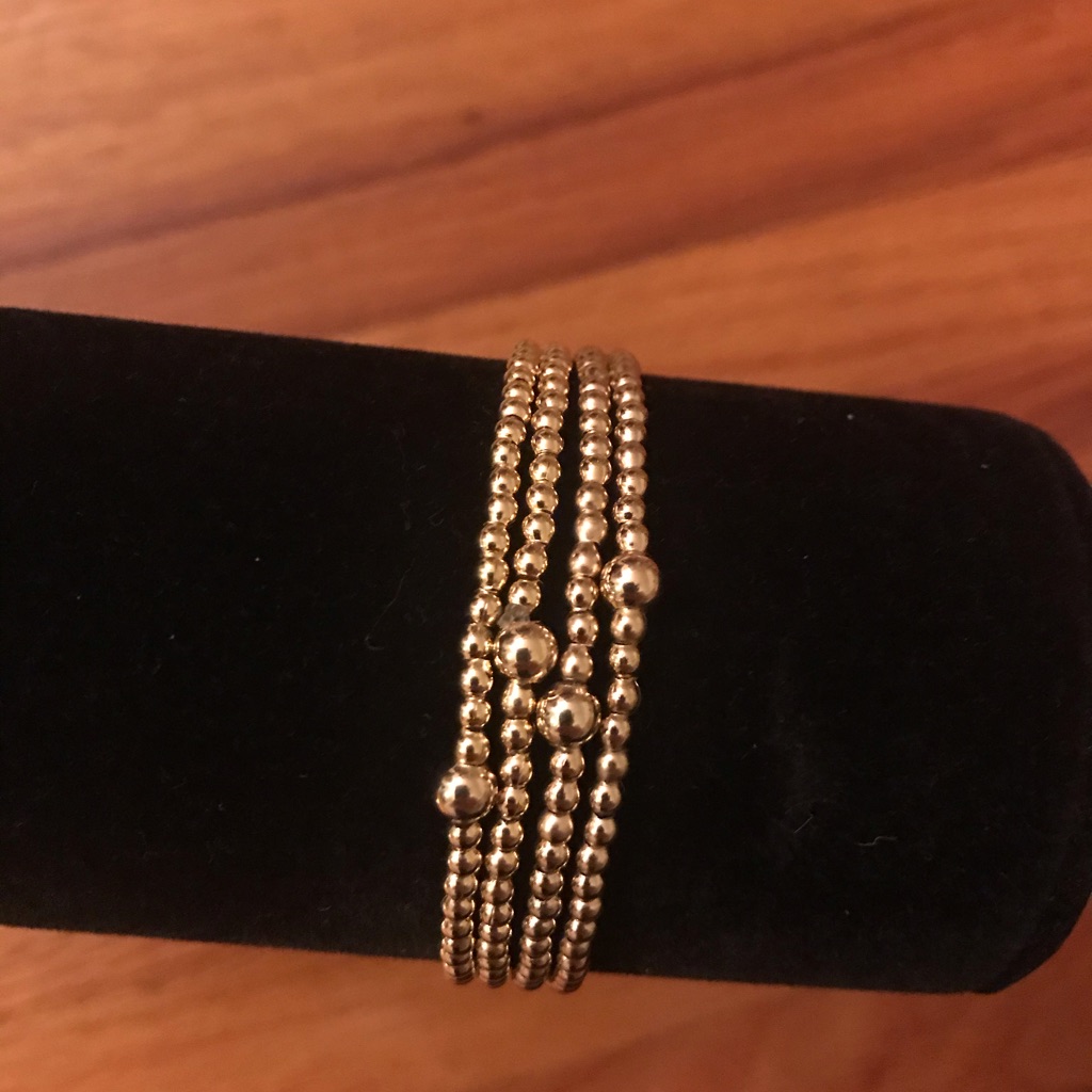 Gold Beaded Bracelets Stackable